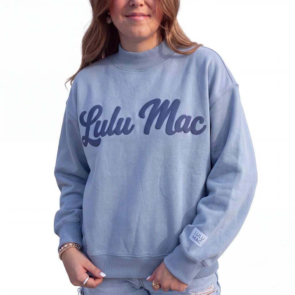 Lulu Mac Script Mockneck