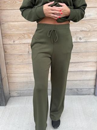 Comfort Drawstring Modal Straight Leg Pants