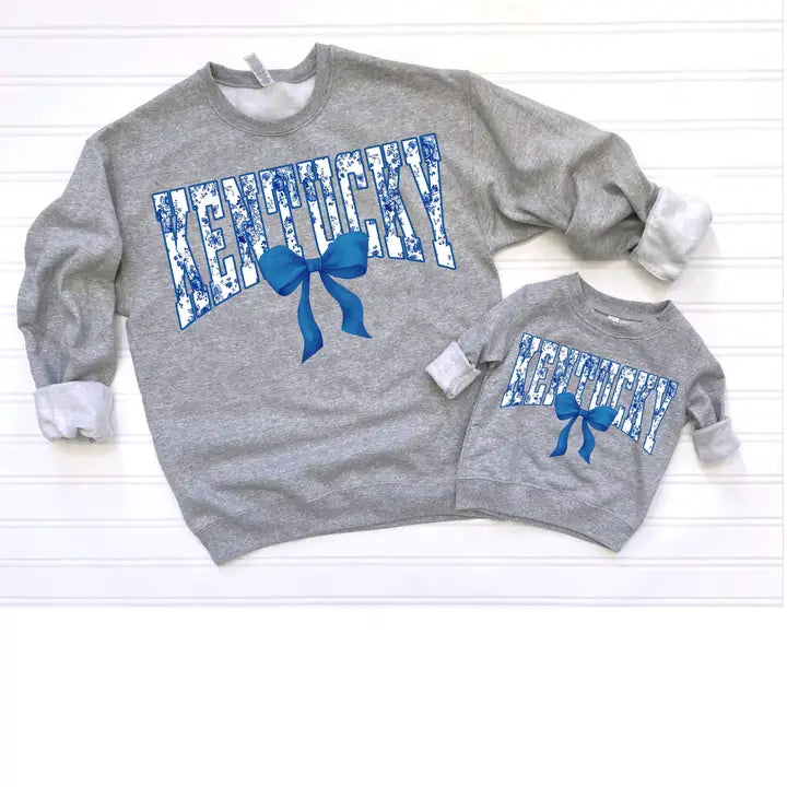 Kentucky floral bow Gildan sweatshirt/tee adult and kids