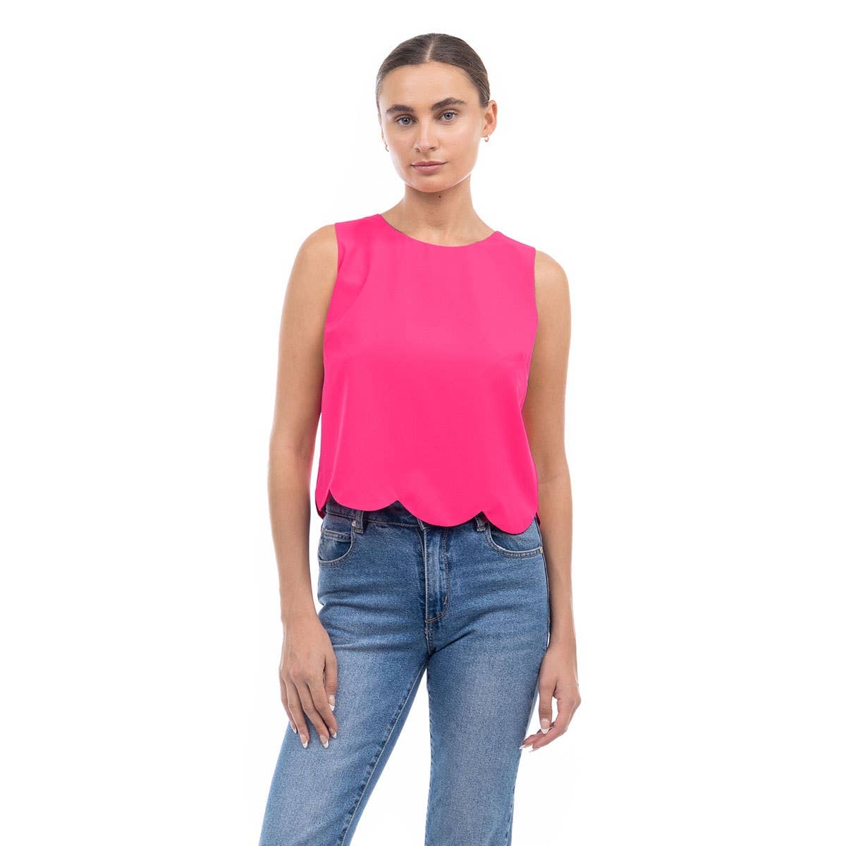 Scalloped Hem Top