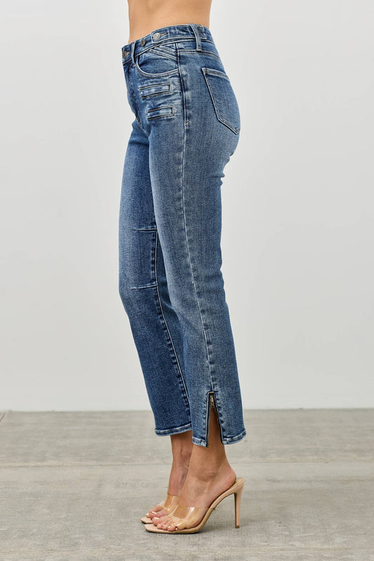 MID RISE SKINNY CROP