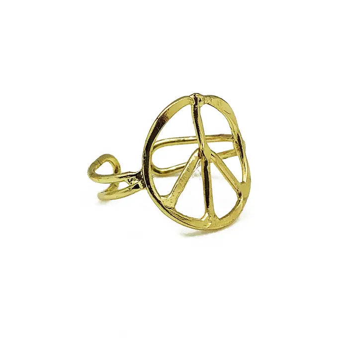 Gold Peace Ring