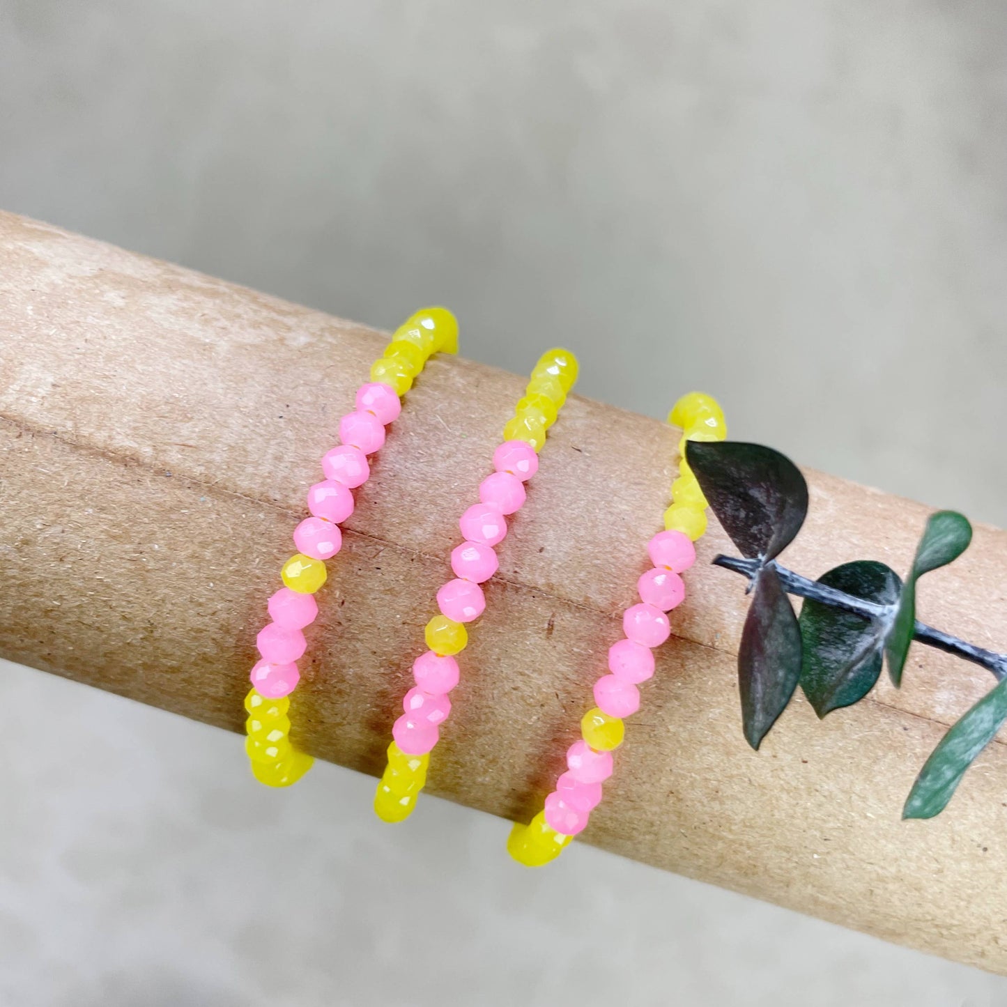 Mia// Lemonade Crystal Beaded Delicate Bracelet