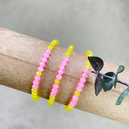 Mia// Lemonade Crystal Beaded Delicate Bracelet