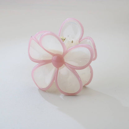 PLUMERIA FLOWER HAIR CLAW CLIP CANDY COLORS