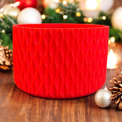 Red WAVES Silicone Tumbler Boot