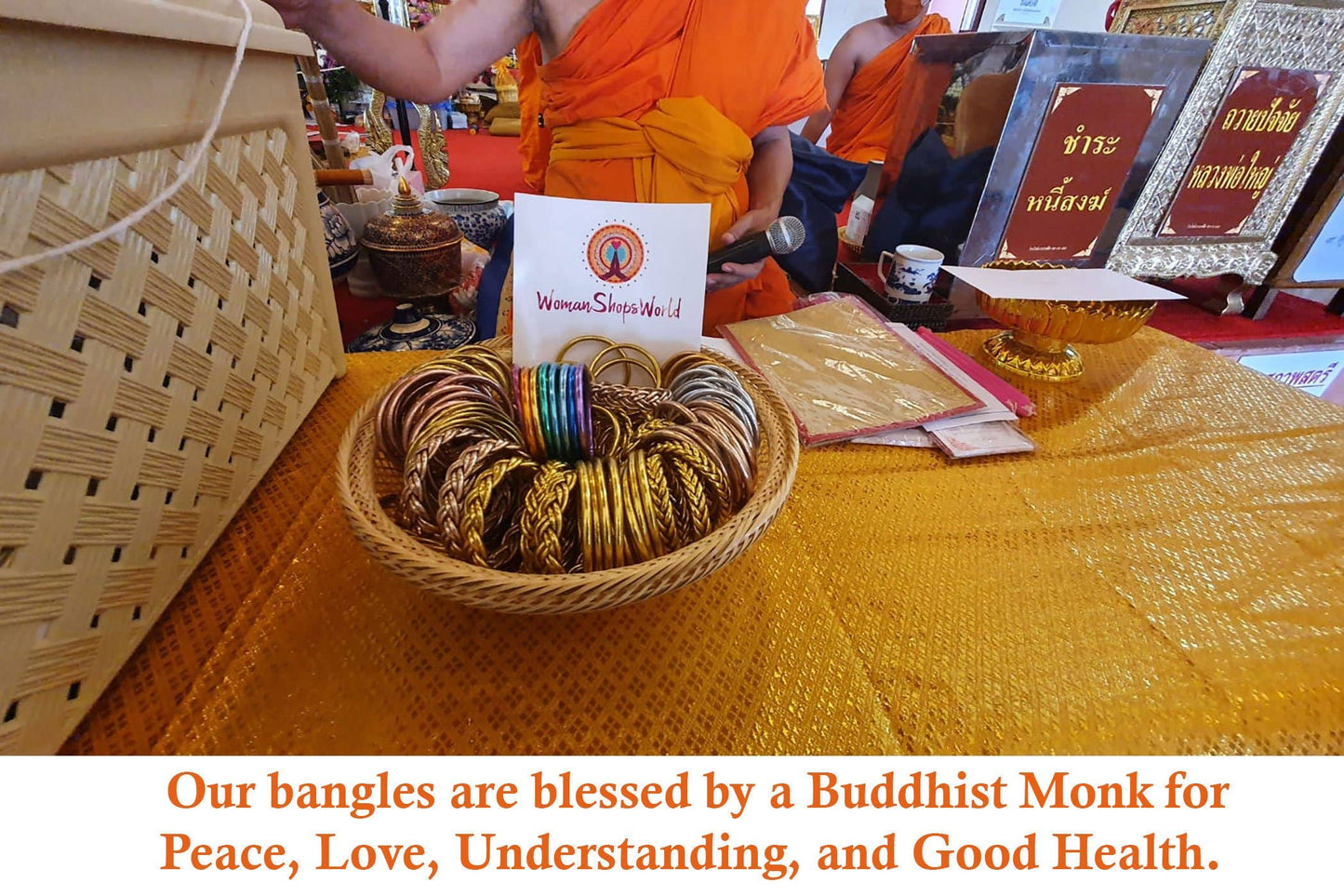 Rainbow Thai Buddhist Temple Bracelets, Bangles
