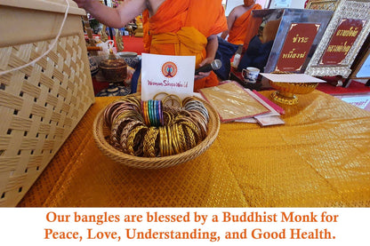 Rainbow Thai Buddhist Temple Bracelets, Bangles