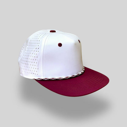 Perforated Structured White-Maroon / White-Maroon Rope