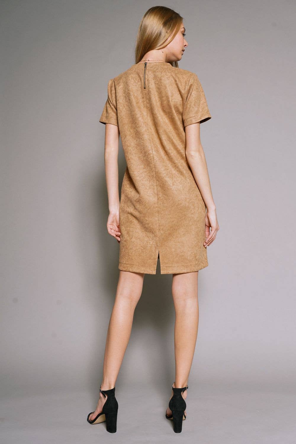 Cheetah Lined Suede Dress