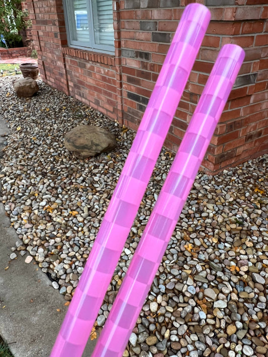 Clear Color Change Pink Check Straw (40oz Tumbler)