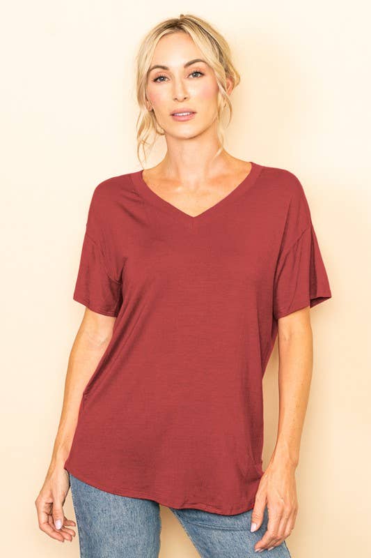 V-Neck Soft Touched Tee