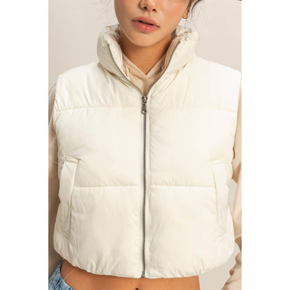 Cropped Puffer Vest