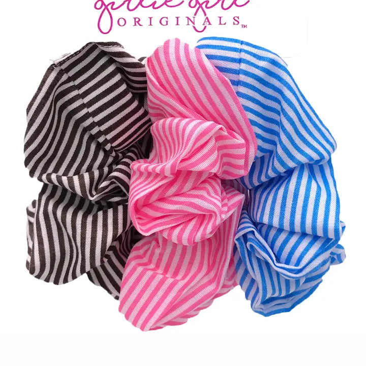 Girlie Girl Assorted Stripped Scrunchie