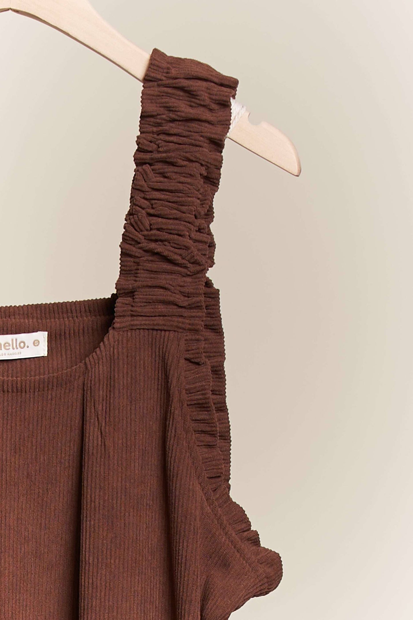 Corduroy Elasti Sleeve Loose Fit A Line Dress