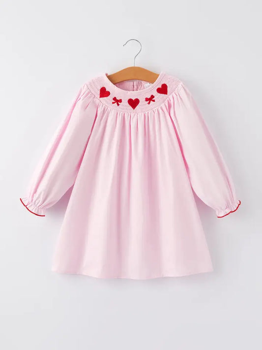 Kids Pink Long Sleeve Dress