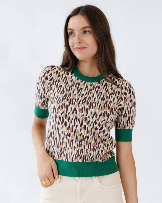 Party Animal Print Short Sleeve Pullover