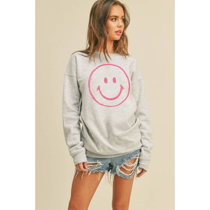 Smile Happy Face Graphic Sweatshirt