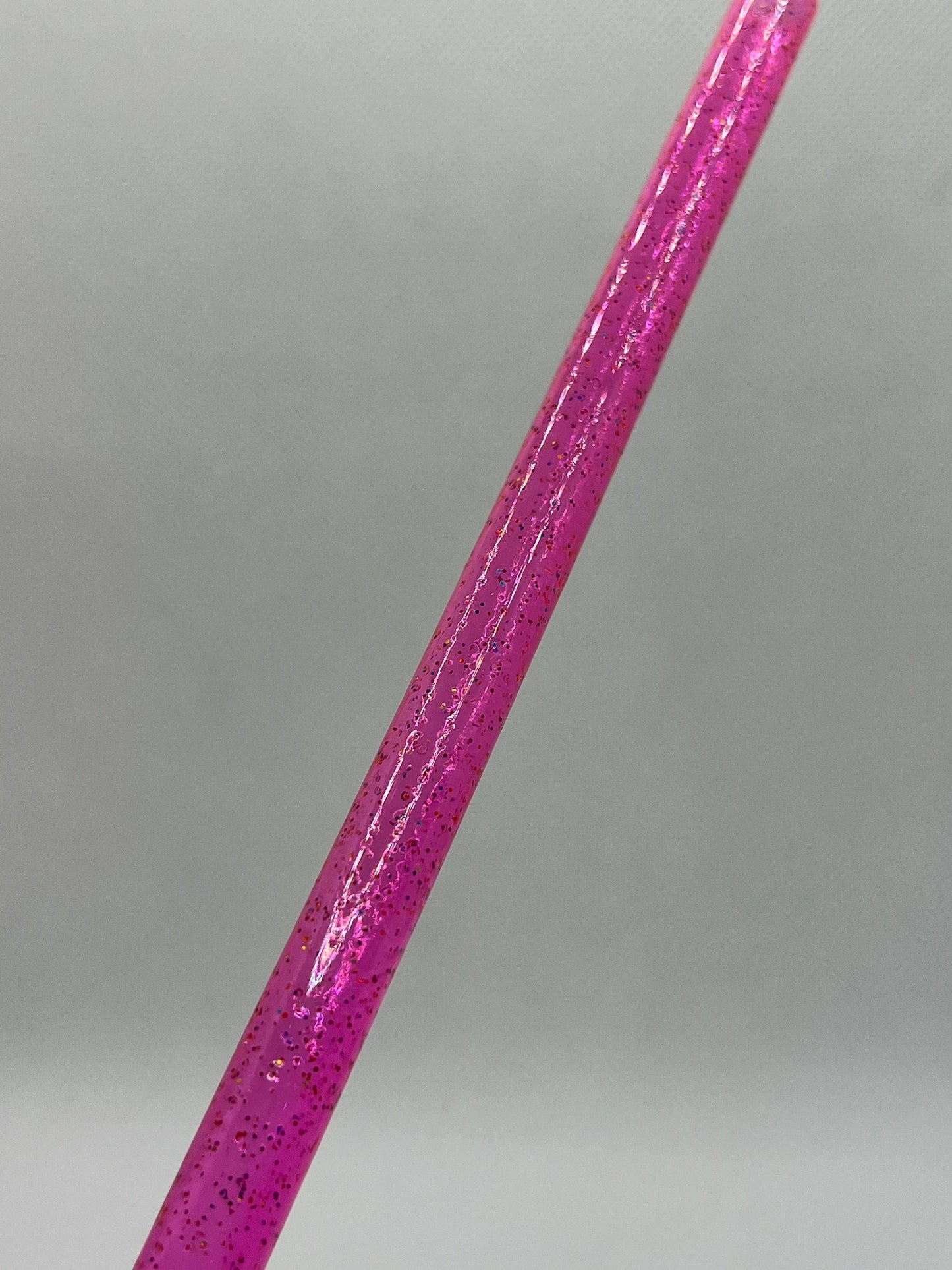 Bright Pink Glitter Straw (40oz Tumbler)
