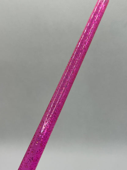 Bright Pink Glitter Straw (40oz Tumbler)