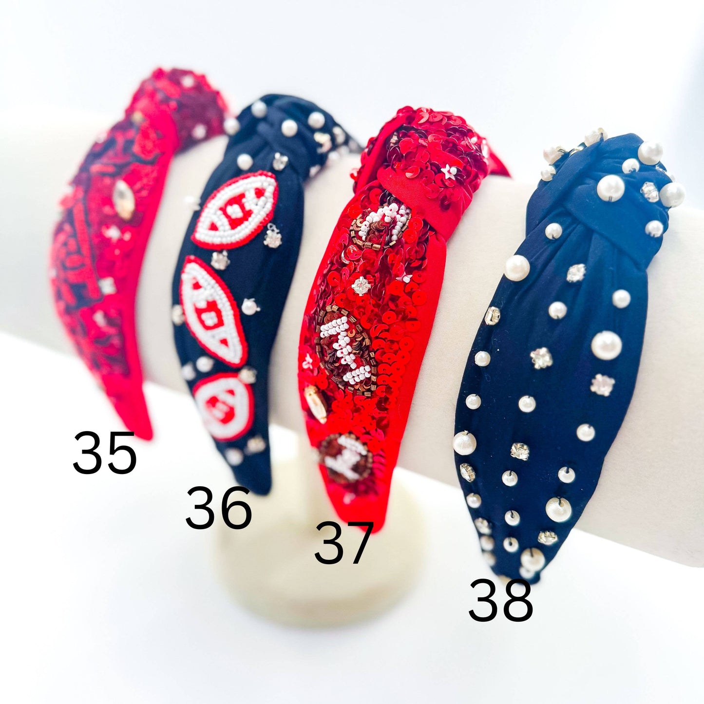 Football Headband, Game Day Headband, Sequin Headband