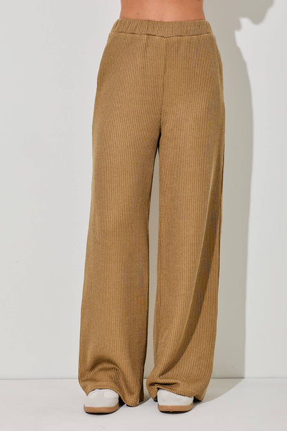 ELASTIC KNIT LONG PANTS