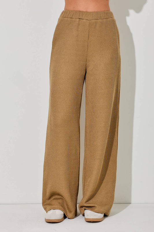 ELASTIC KNIT LONG PANTS