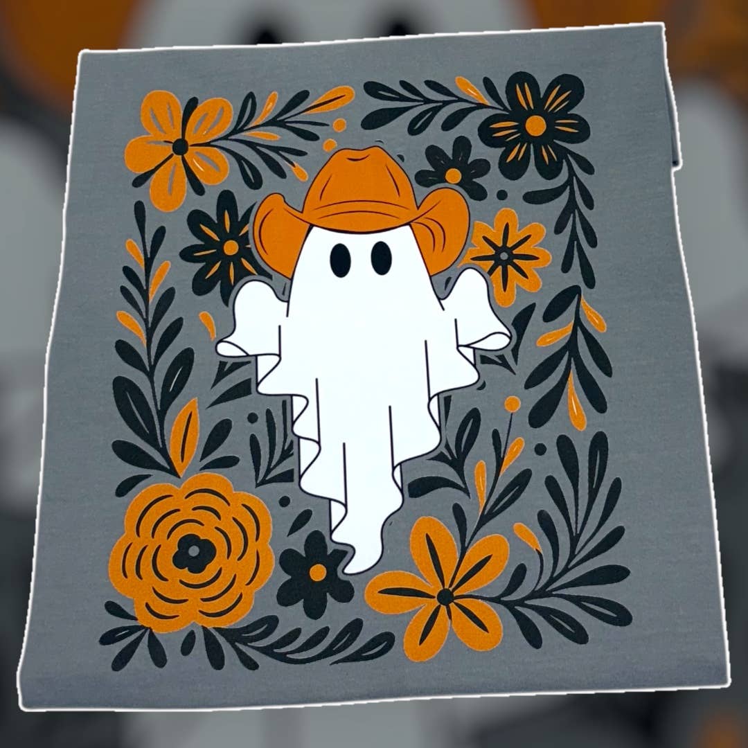 Western Ghost Florals Comfort Colors T-Shirt 