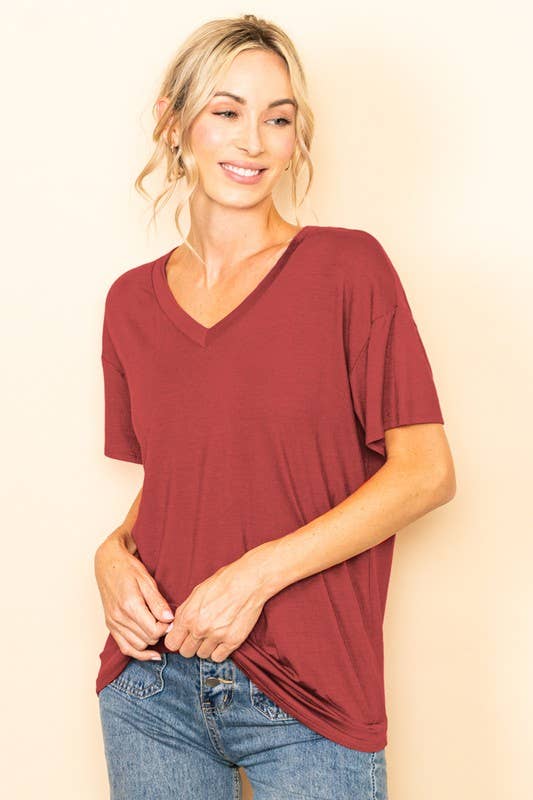 V-Neck Soft Touched Tee