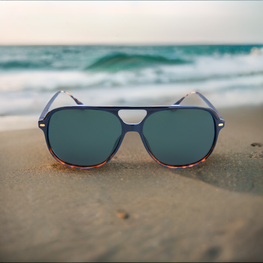 The Dukes | Gloss Black Tortoise Fade  | Polarized