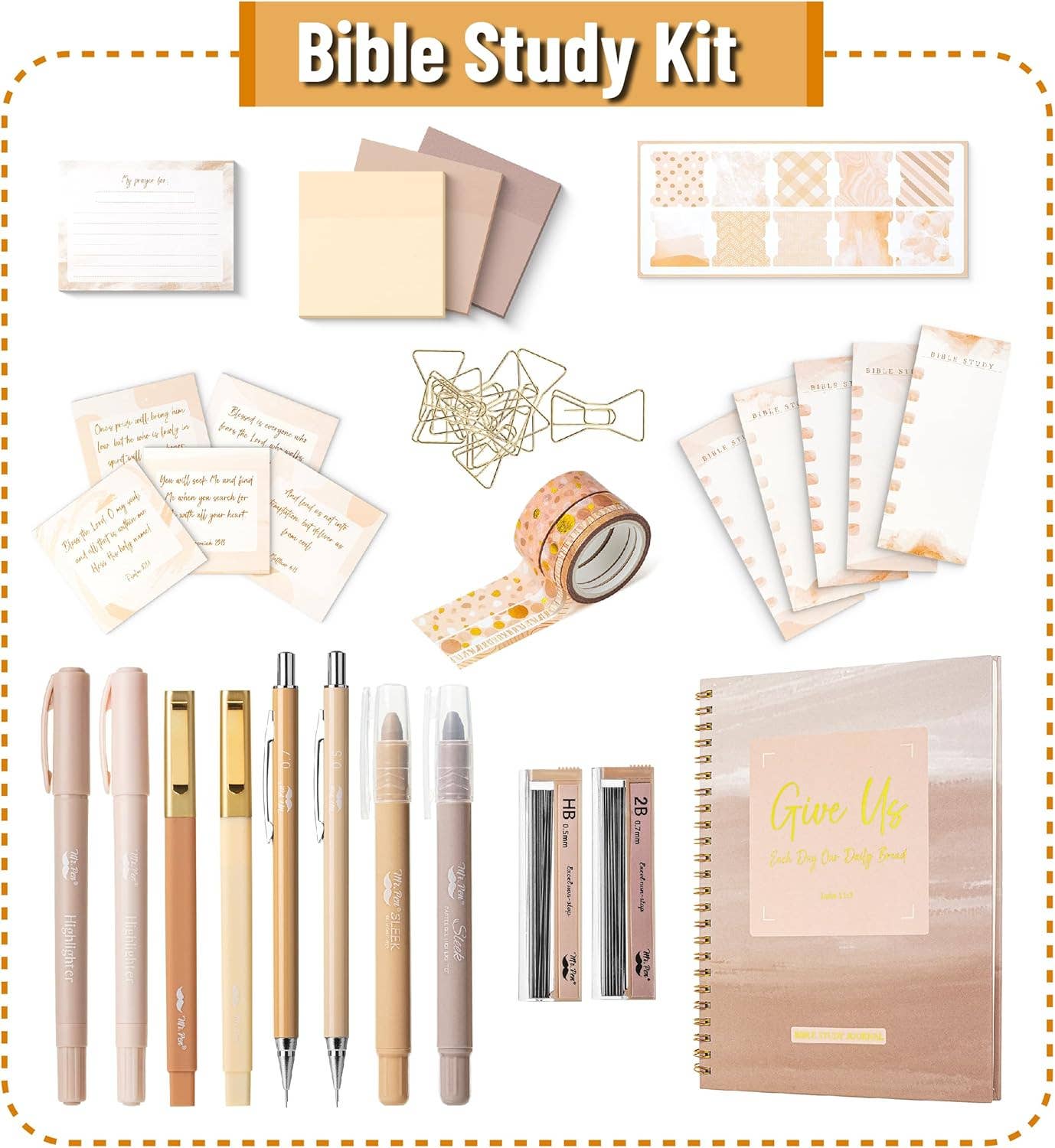 Golden Blush Bible Journaling Kit for Women