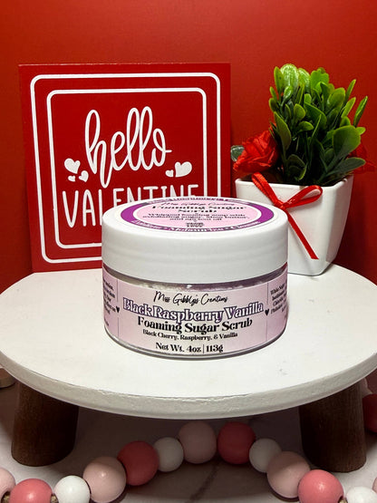 Black Raspberry Vanilla- 4oz Foaming Sugar Scrub