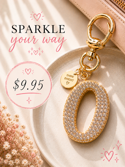 Sparkling Initial Keychain