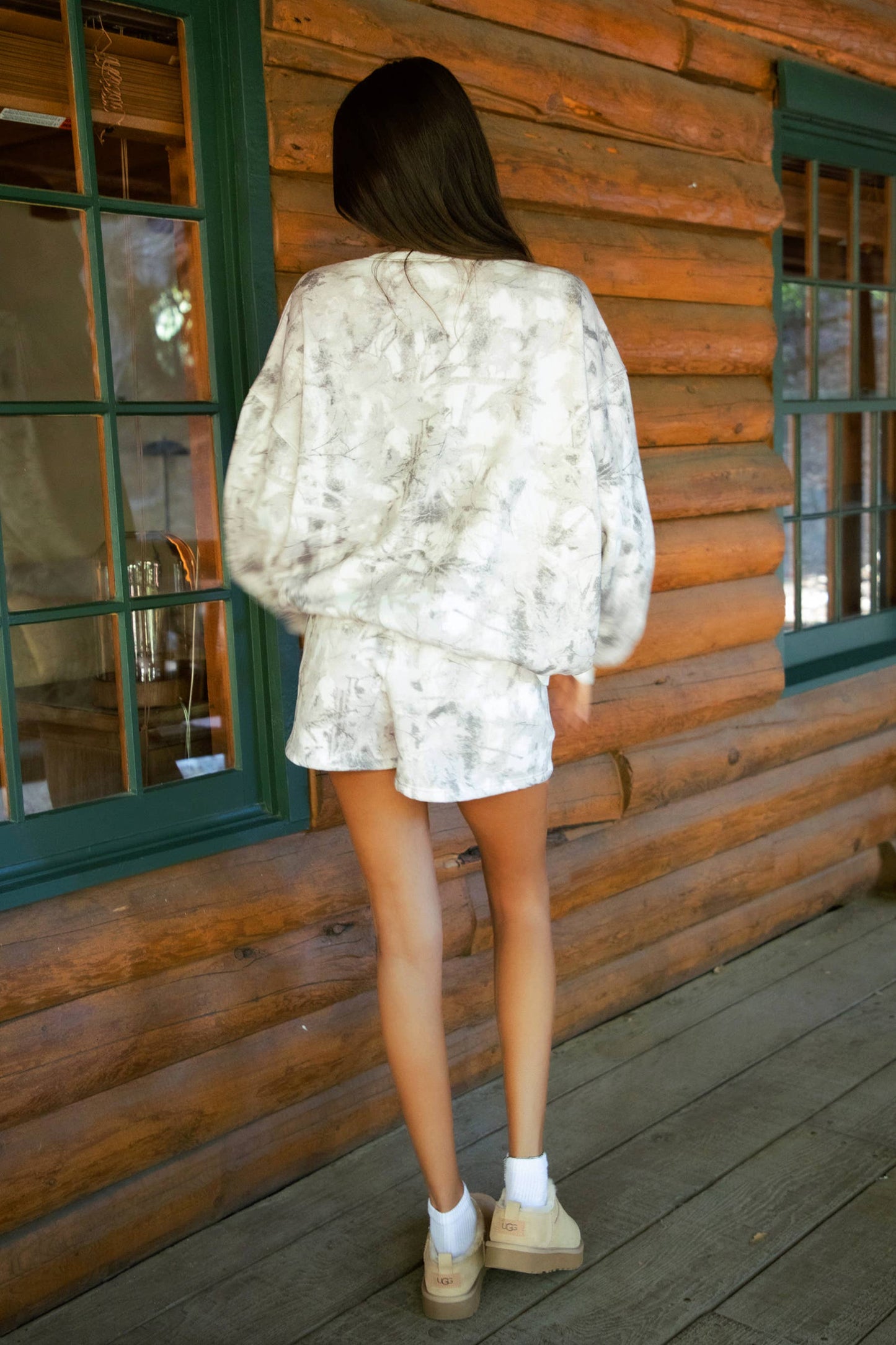 AVERY Light Woodland Camo Lounge Fleece Crew Neck Sweatshirt