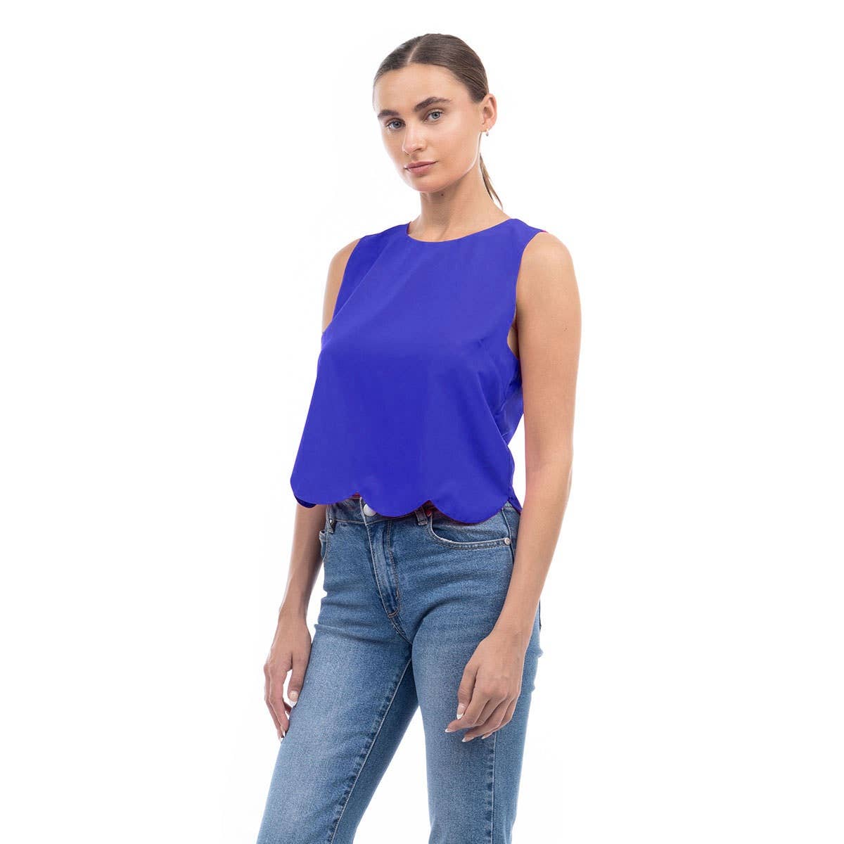 Scalloped Hem Top