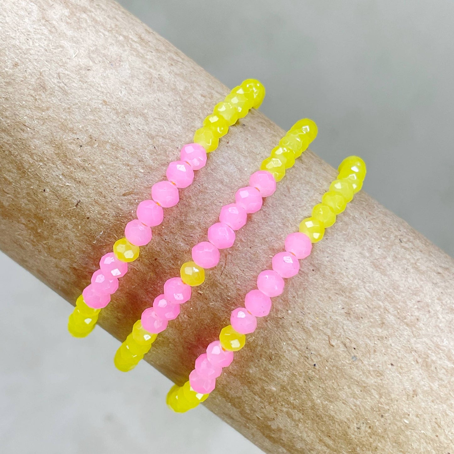 Mia// Lemonade Crystal Beaded Delicate Bracelet