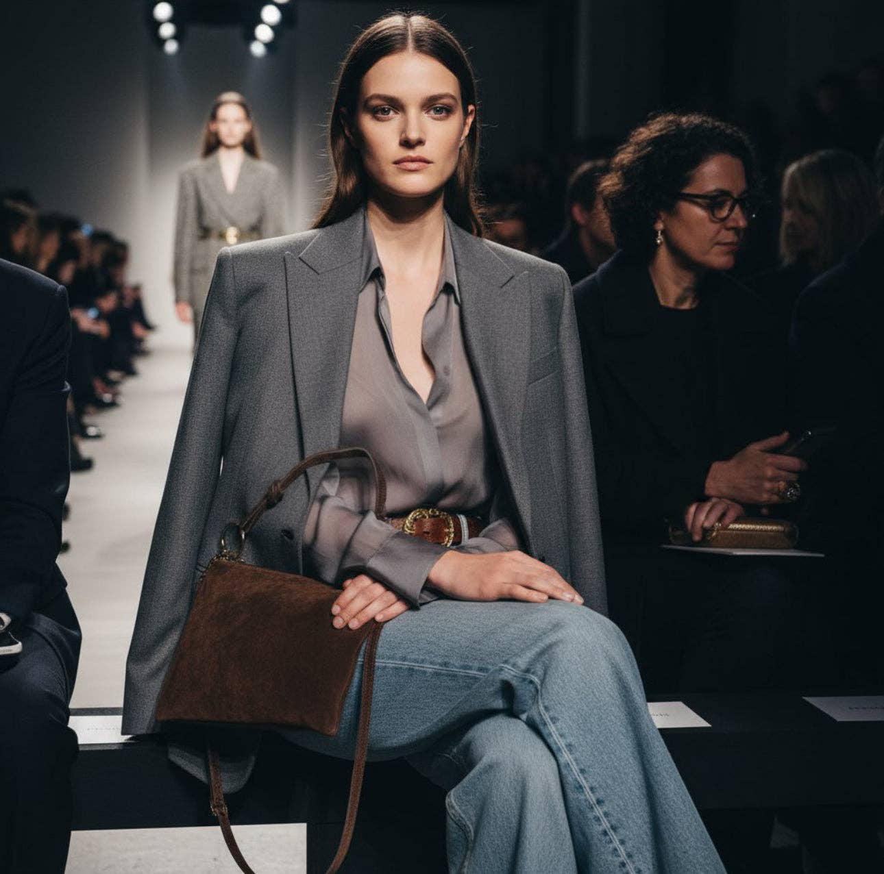 Suede Leather Shoulder Bag 171551