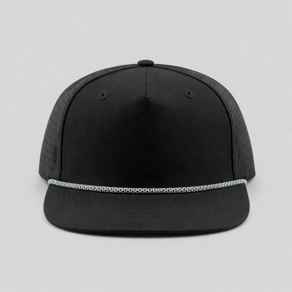 Youth Perforated Structured Black / Black-White Rope