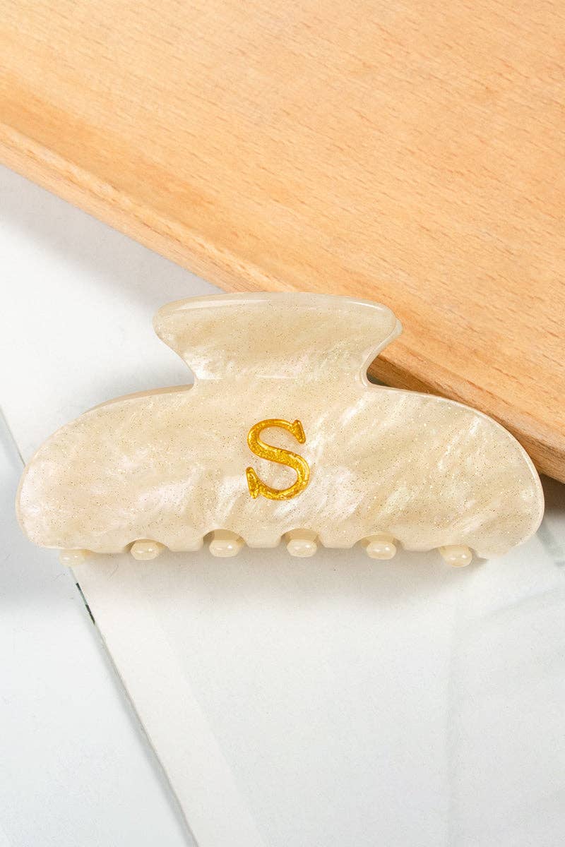 Elegant Monogram Hair Claw