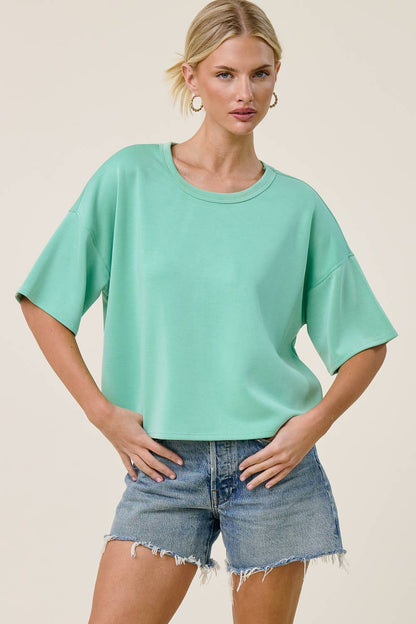 Boxy Short Sleeve Scuba Shirt
