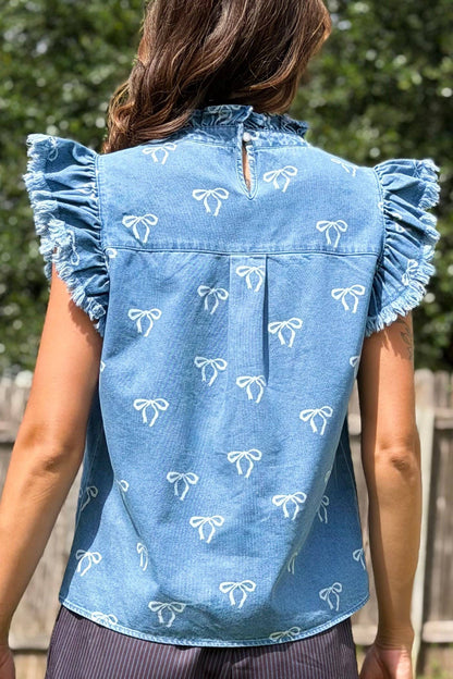 DeAnna Denim & Bow Blouse