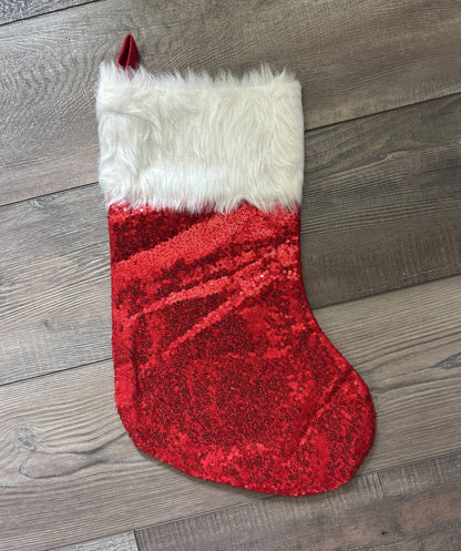 Red and White Christmas Stockings