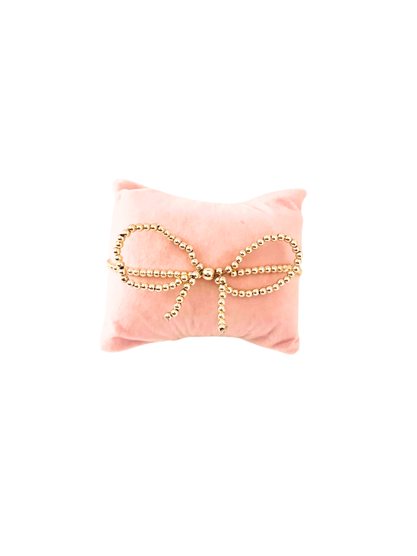 14k Beaded Bow Bracelet