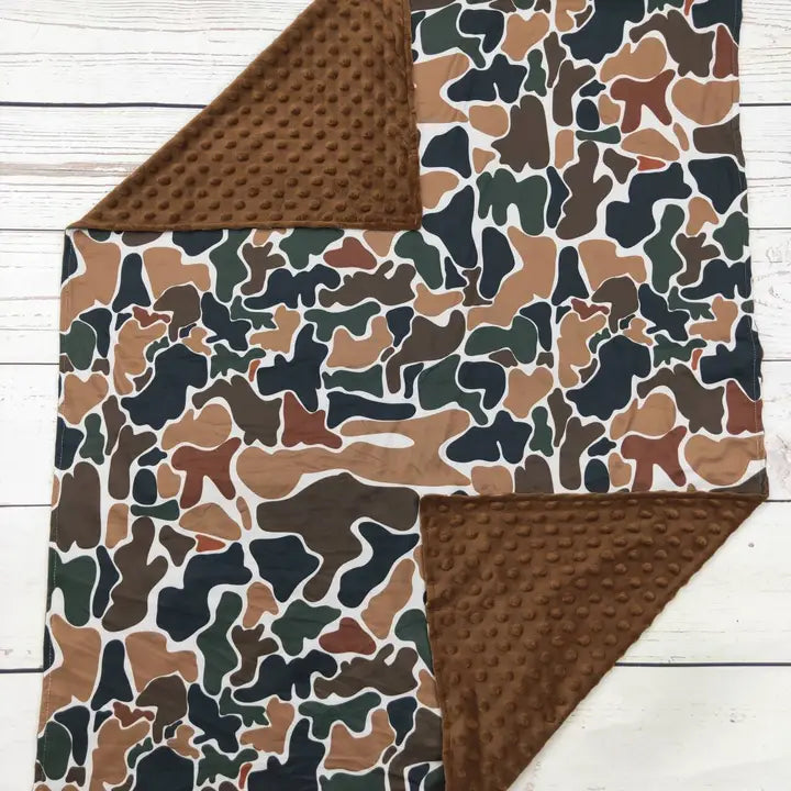 Baby Brown Camo Blanket