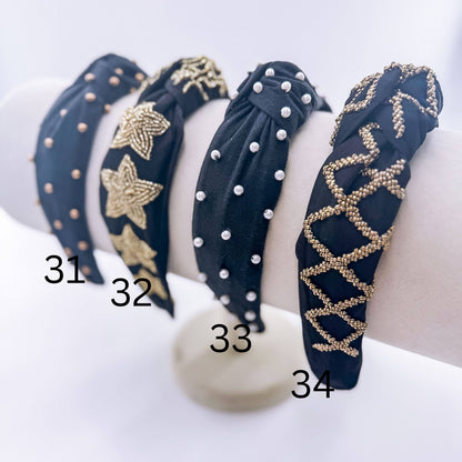 Football Headband, Game Day Headband, Sequin Headband