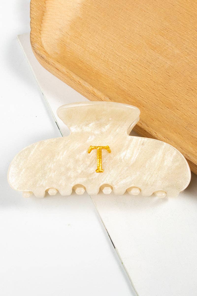 Elegant Monogram Hair Claw