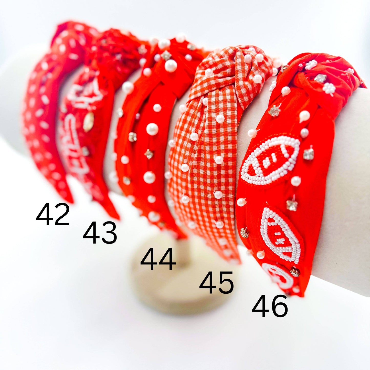 Football Headband, Game Day Headband, Sequin Headband