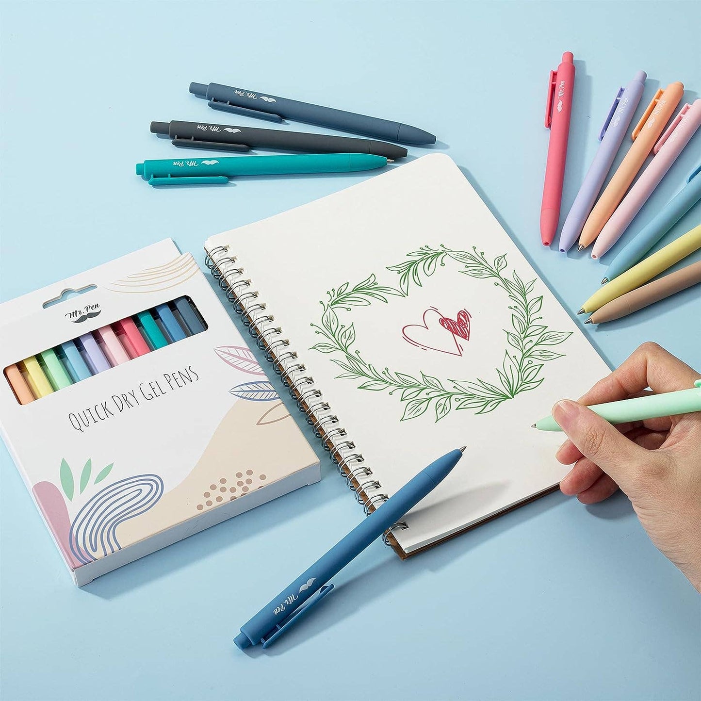 Mr. Pen 12-Pack Fast Dry Retractable Gel Pens