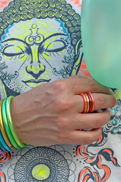 Thai Buddhist Temple Rings, Rush, Colorful Kumlai