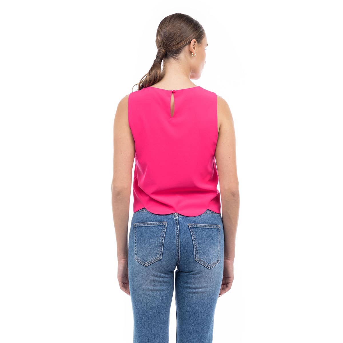 Scalloped Hem Top